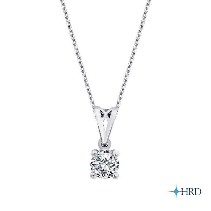 0,20 Ct. Solitaire Necklace (HRD Certificate) - 1