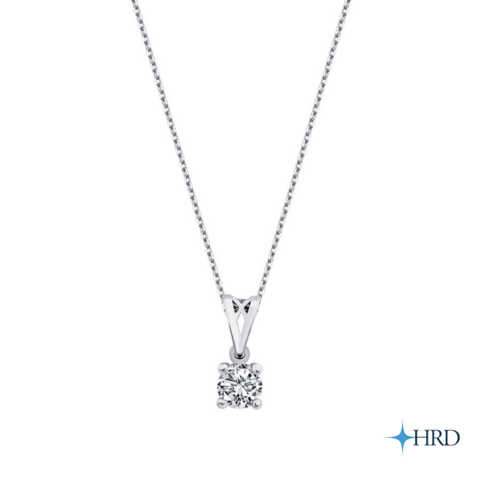 0,20 Ct. Solitaire Necklace (HRD Certificate) - 2