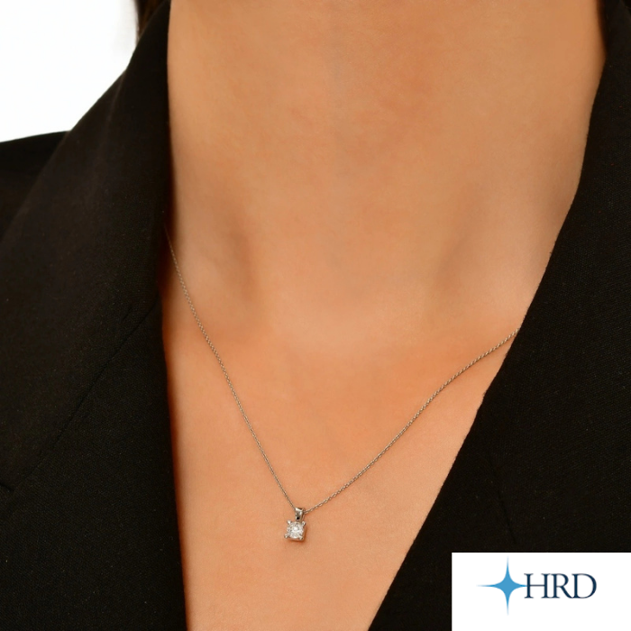 0,30ct. Solitaire Necklace (HRD Certificate) - 2