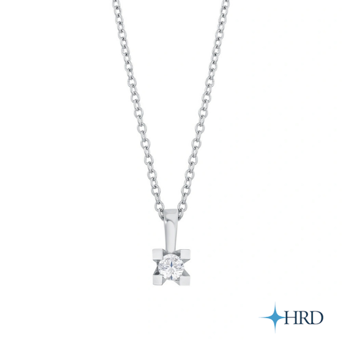 0,50ct. Solitaire Necklace (HRD Certificate) - 1