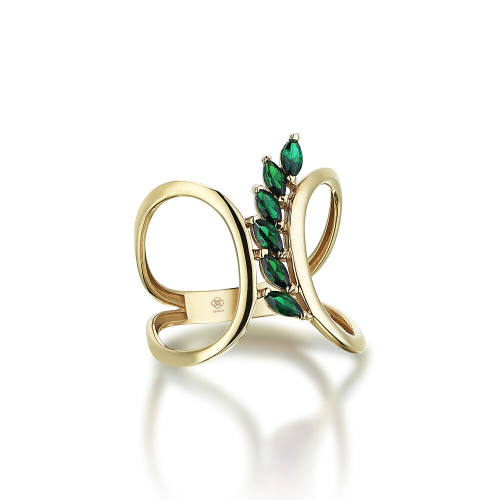 Garden of Green Leaves Ring - 2