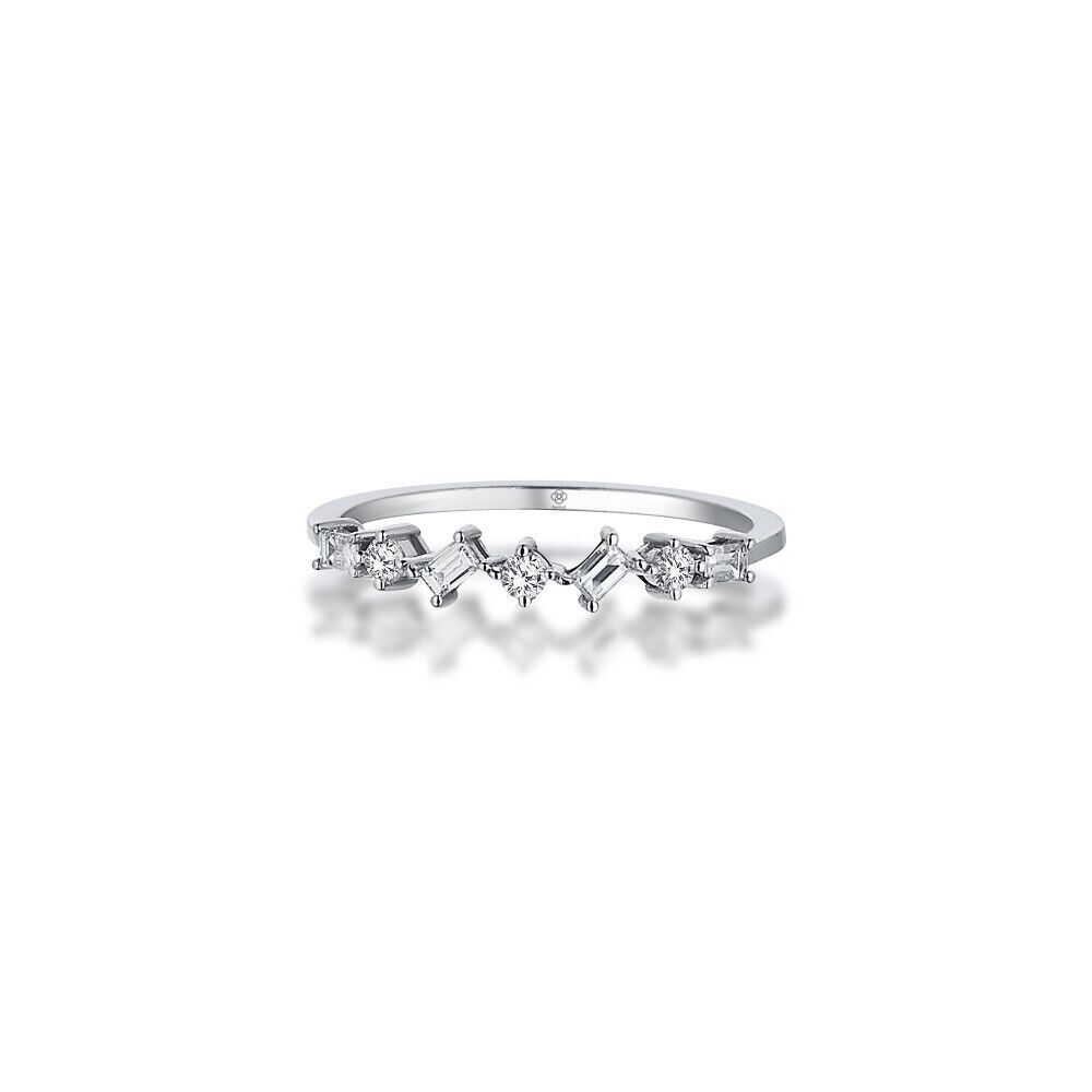 Baguette and Round Half Eternity Diamond Ring - Üsküplü (1)