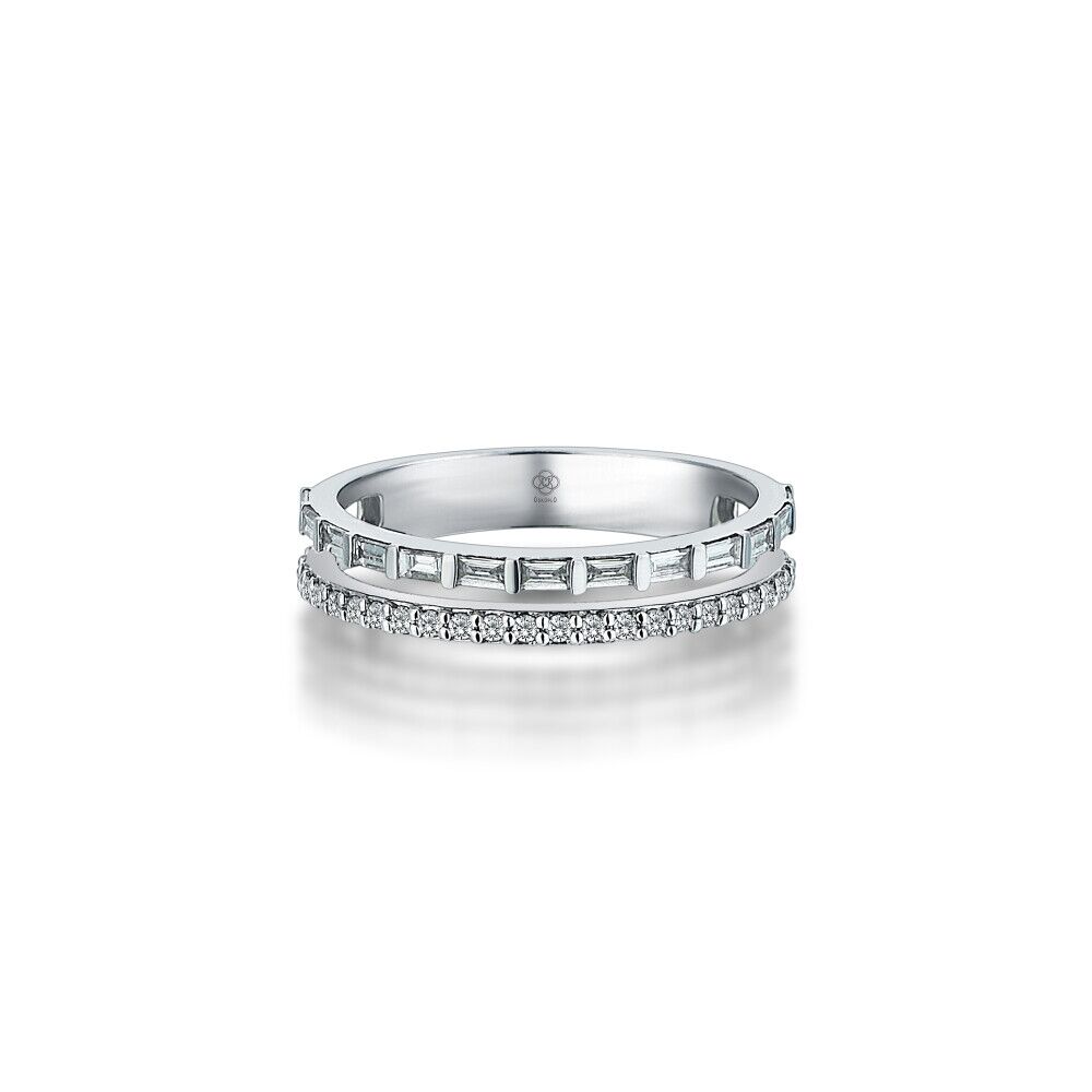 Baguette Half Eternity Diamond Ring - 3