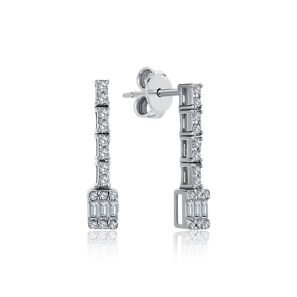 Linear Baguette Diamond Earring - Üsküplü