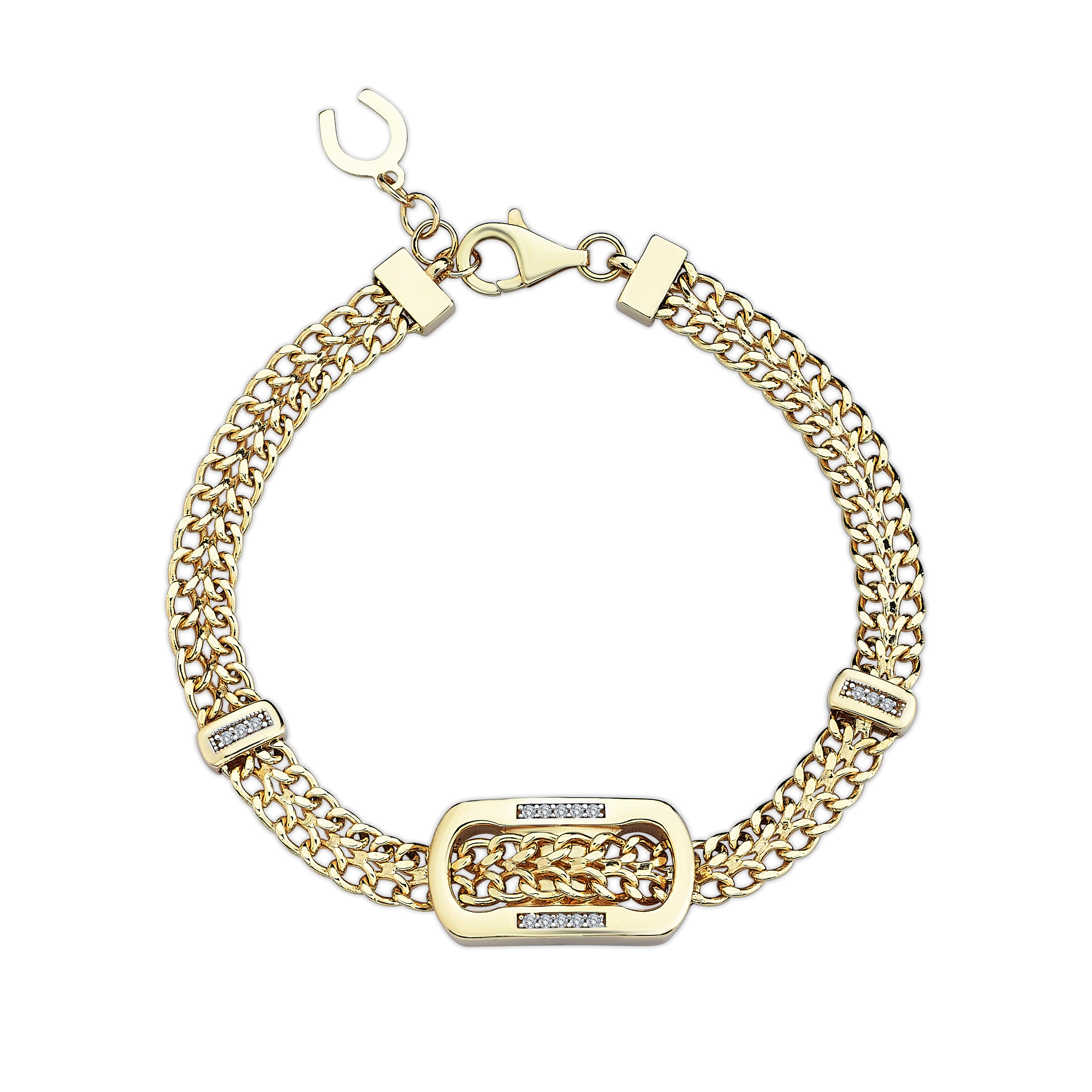 Big Rectangle Diamond Bracelet - Üsküplü