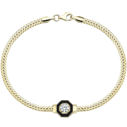 Black Lined Omega Bracelet - Üsküplü