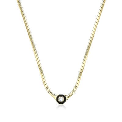 Black Octagem Necklace - 2