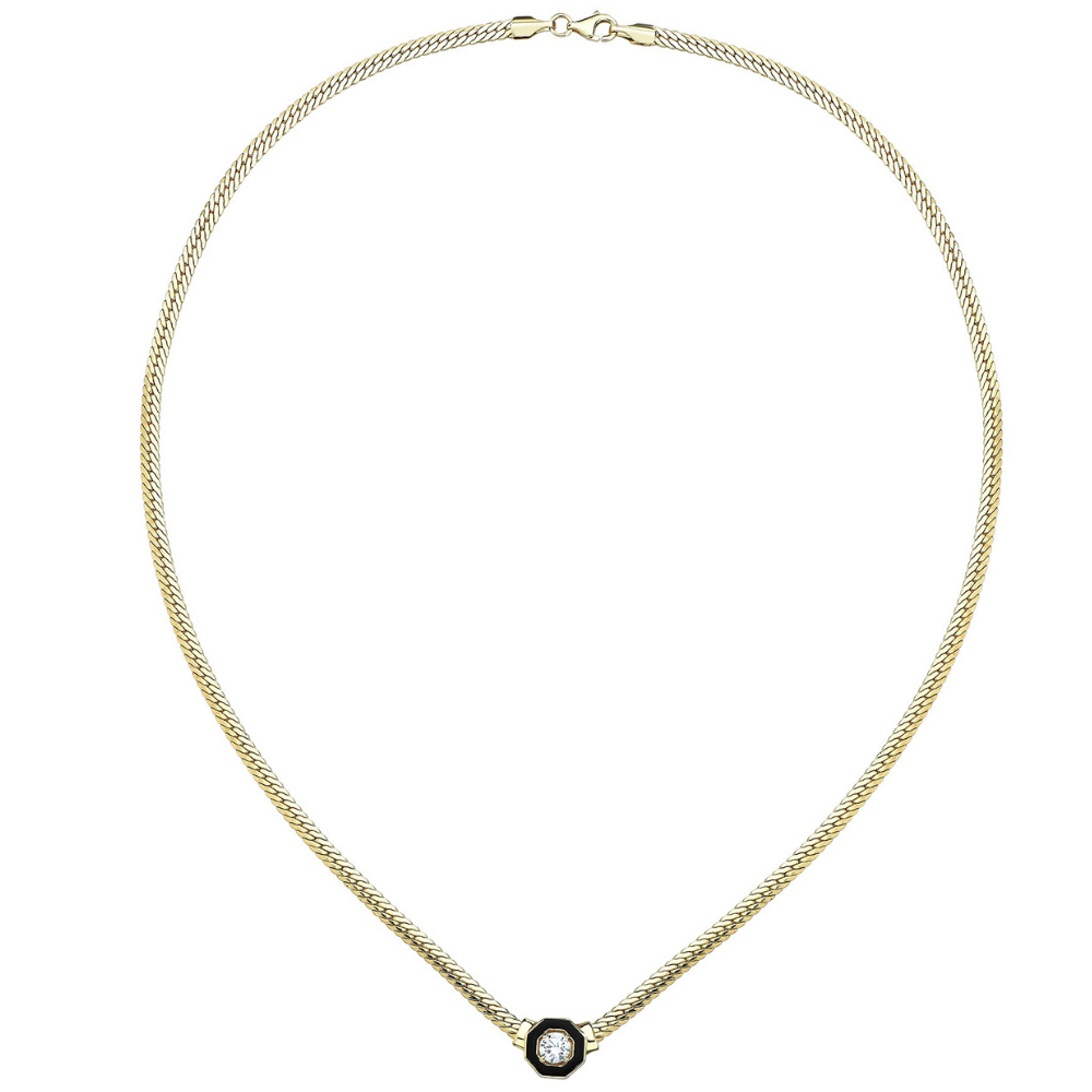 Black Octagem Necklace - 2