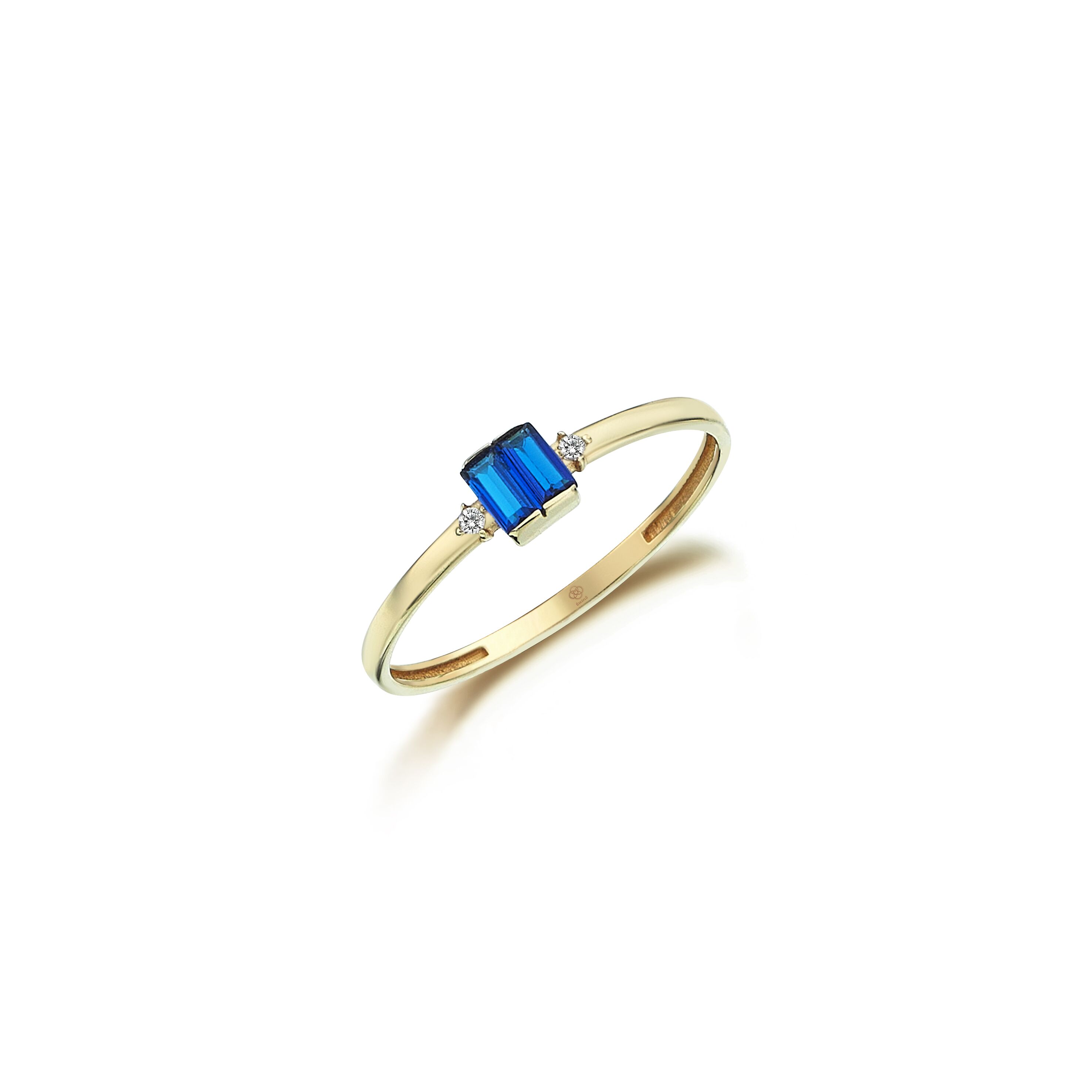 Blue Topaz Bar Ring - 1