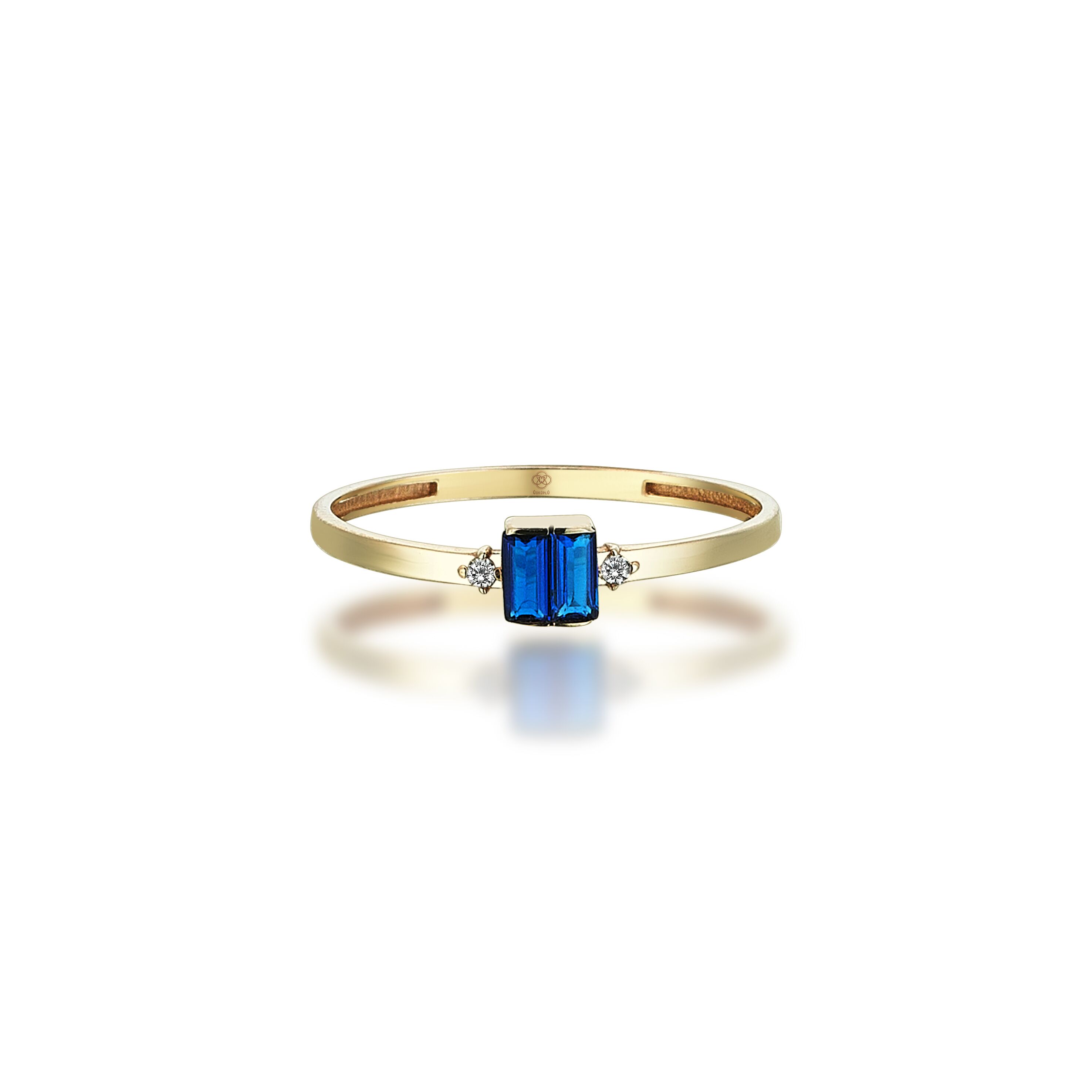Blue Topaz Bar Ring - 3