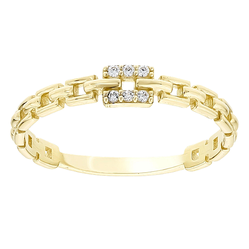 Box Chain Stone Ring - Üsküplü