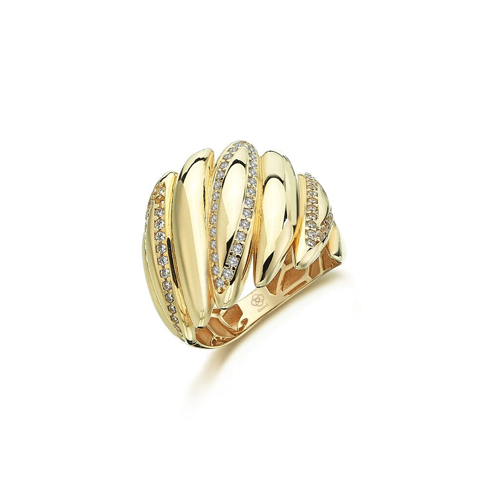 Chubby Curvy Ladder Ring - 1