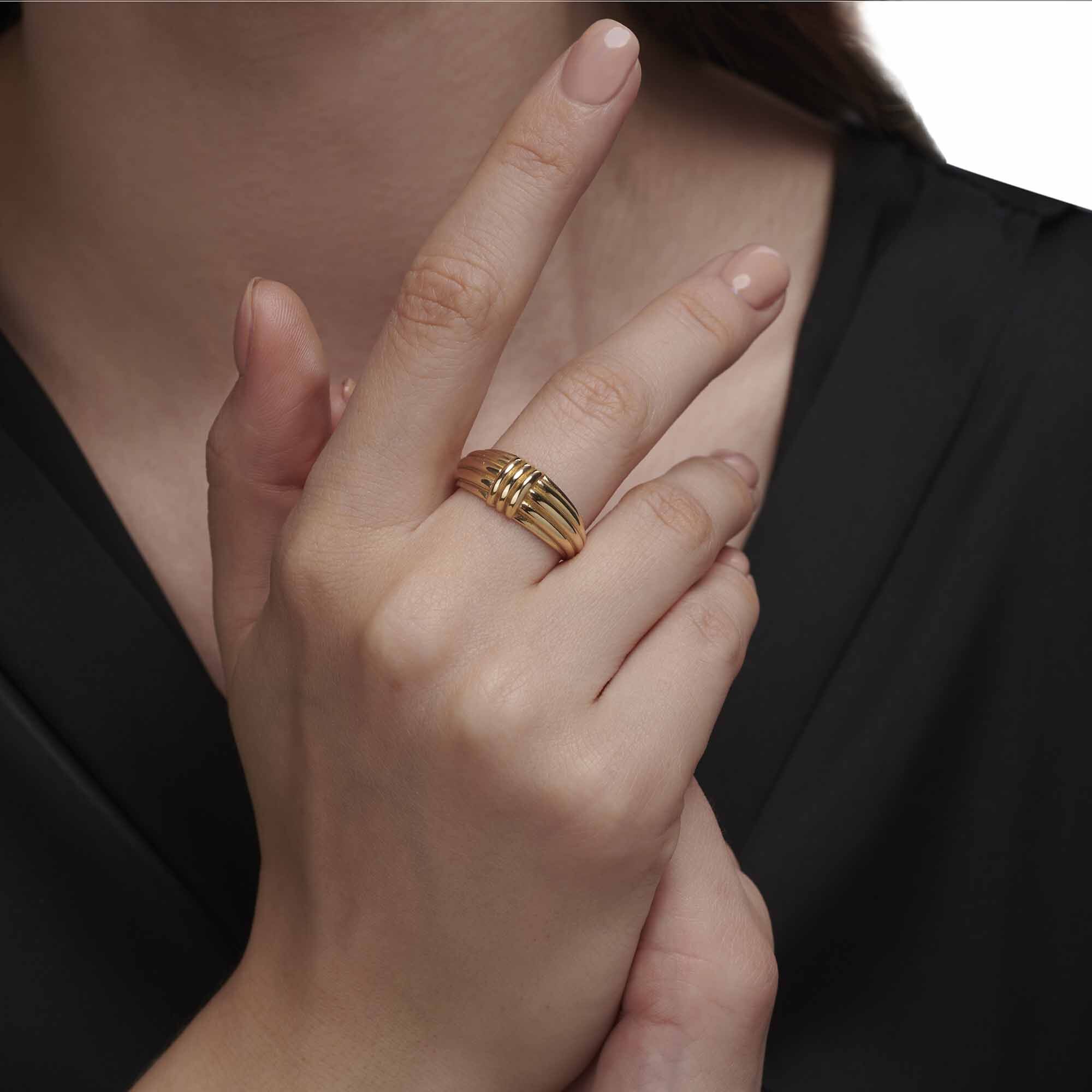 Chubby Line Ring - Üsküplü