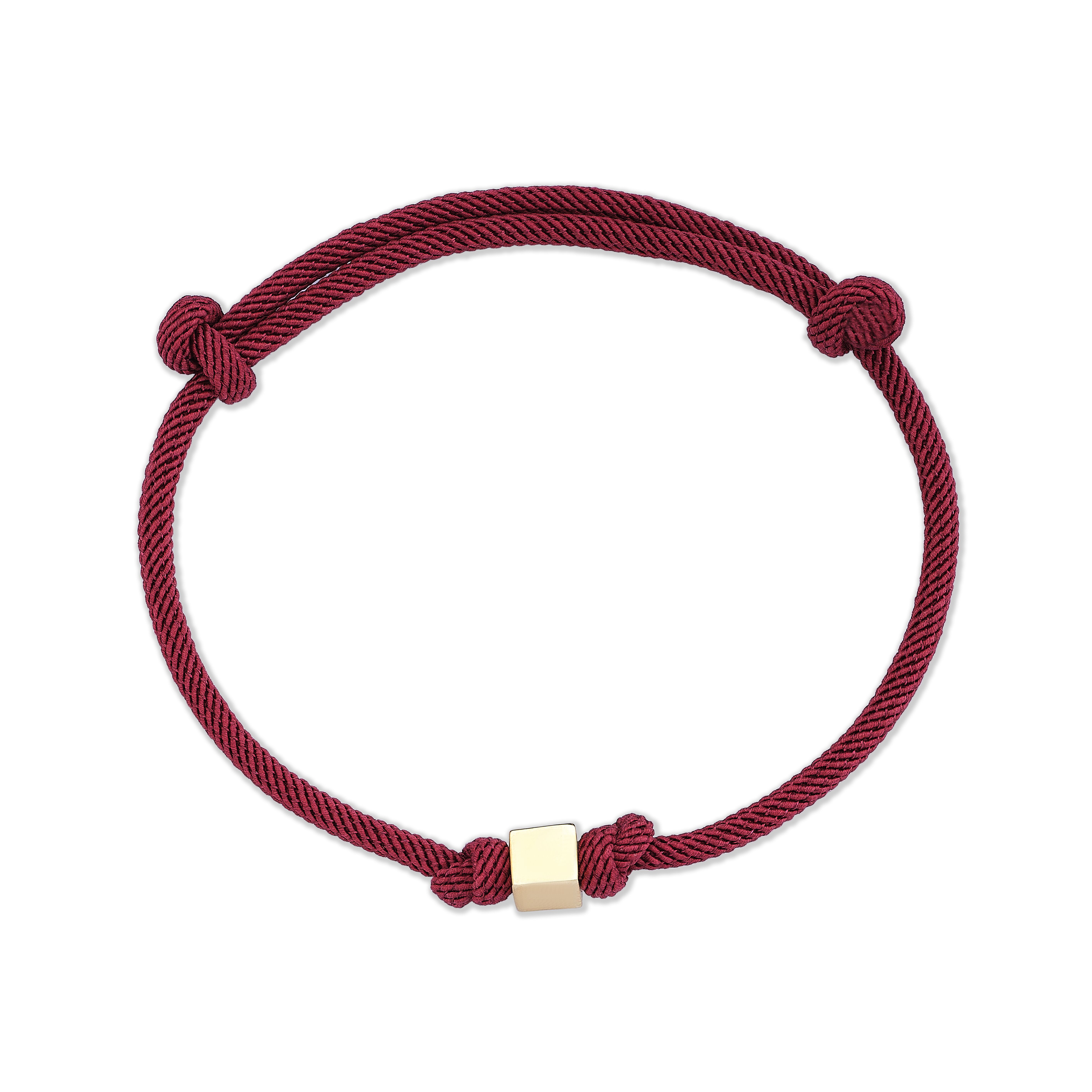 Claret Red Cube Knot Bracelet - Üsküplü