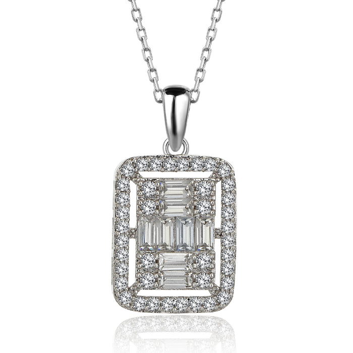 Classic Baguette Necklace - 1