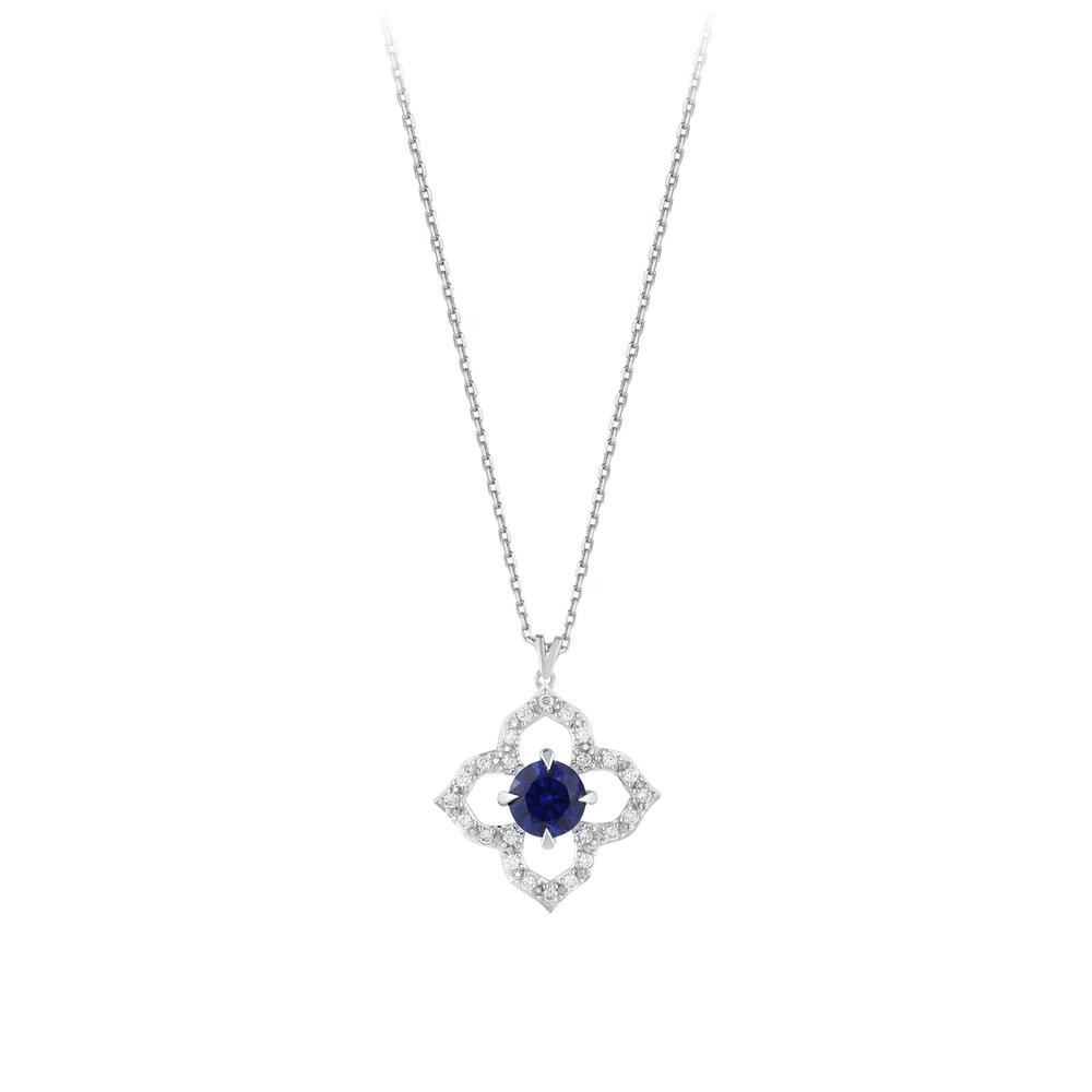 Clover Sapphire Necklace - 3