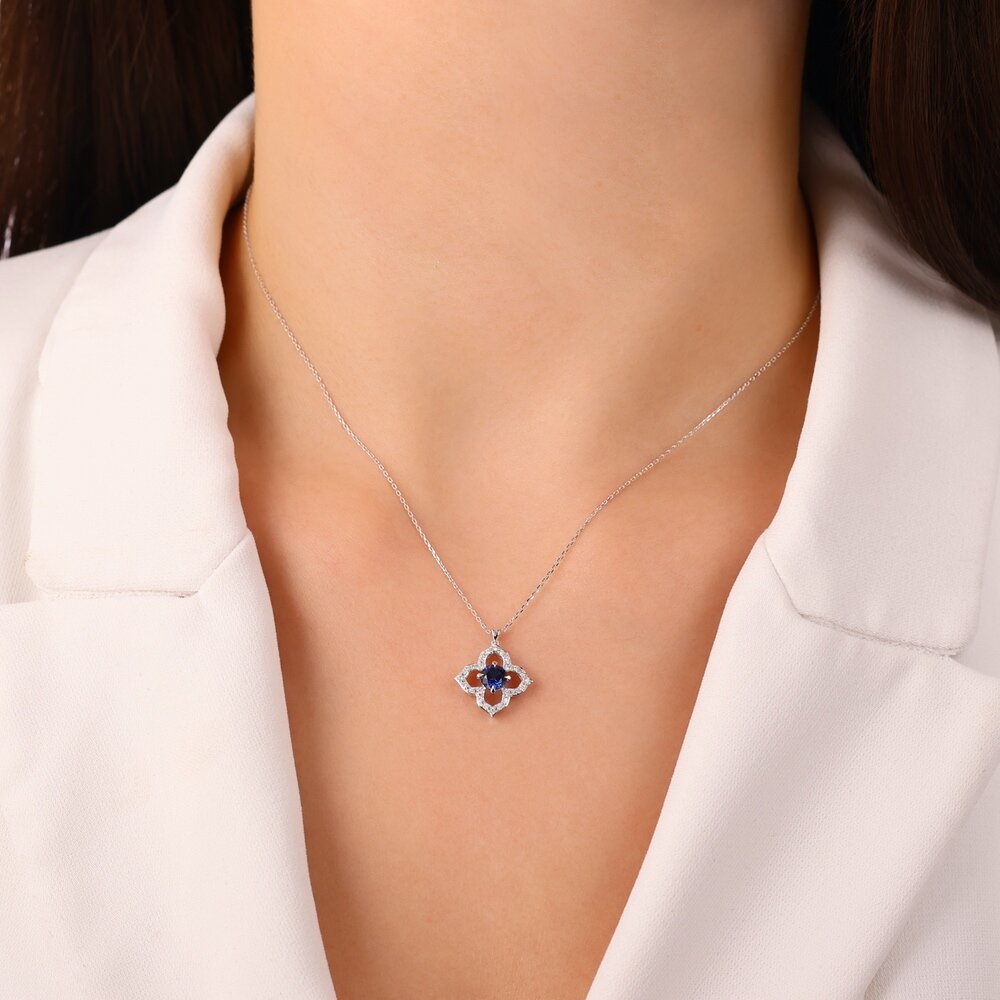 Clover Sapphire Necklace - 2