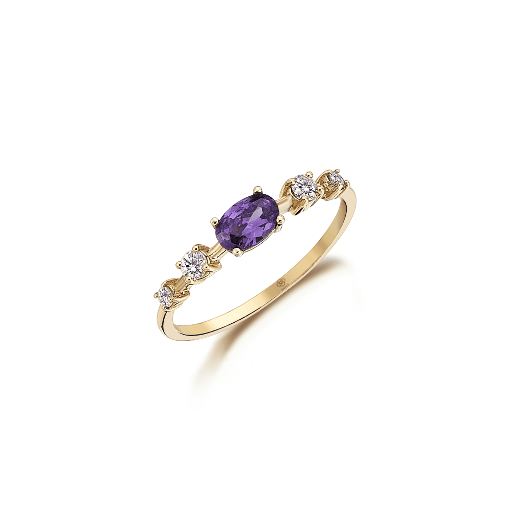 Dainty Amethyst Ring - 1