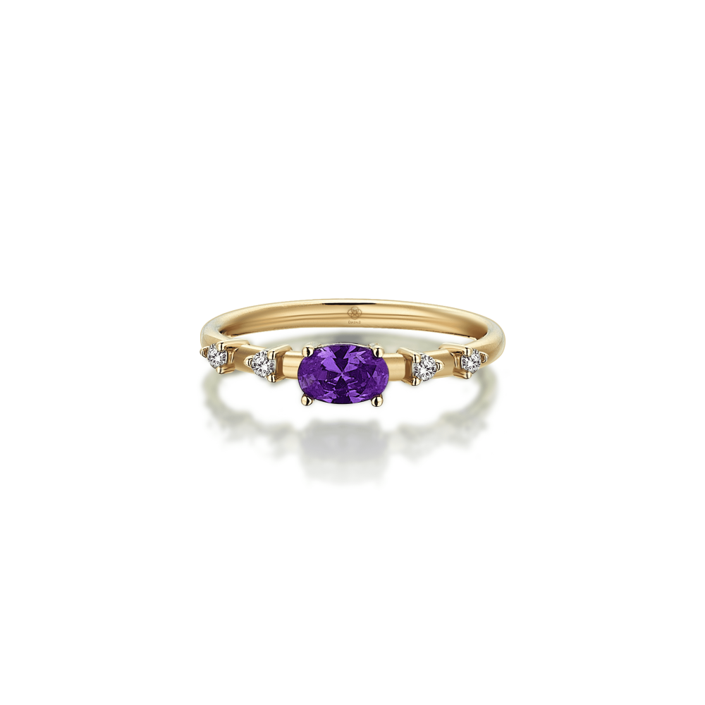 Dainty Amethyst Ring - 2