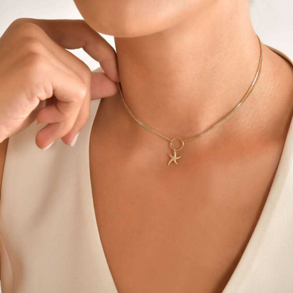 Deniz Yıldızı Choker Kolye - 2