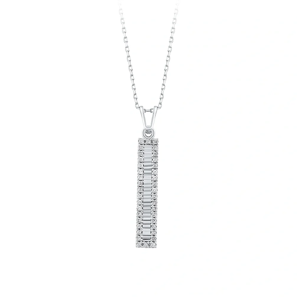 Diamond Bar Necklace - 1