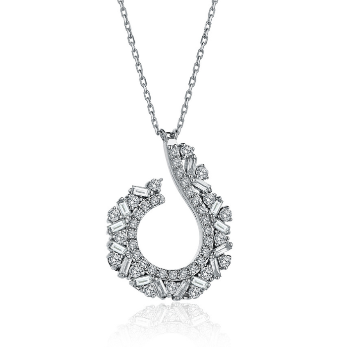 Diamond Hook Necklace - 1