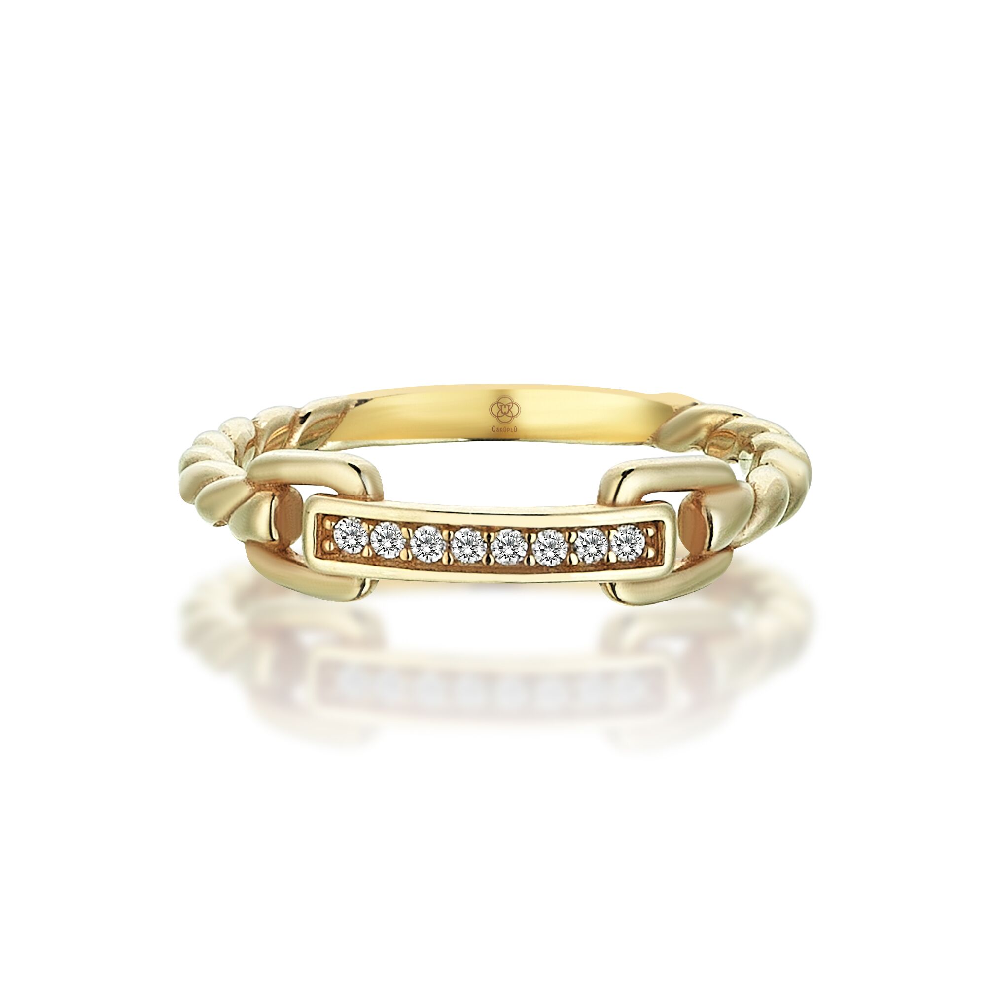 Diamond Line Ring - 2