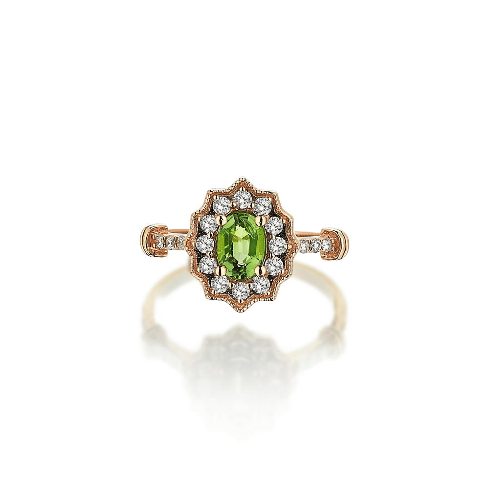 Diamond Olive Rose Ring - Üsküplü (1)