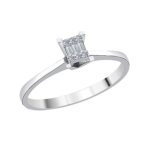 Diamond Silhouette Ring - 1