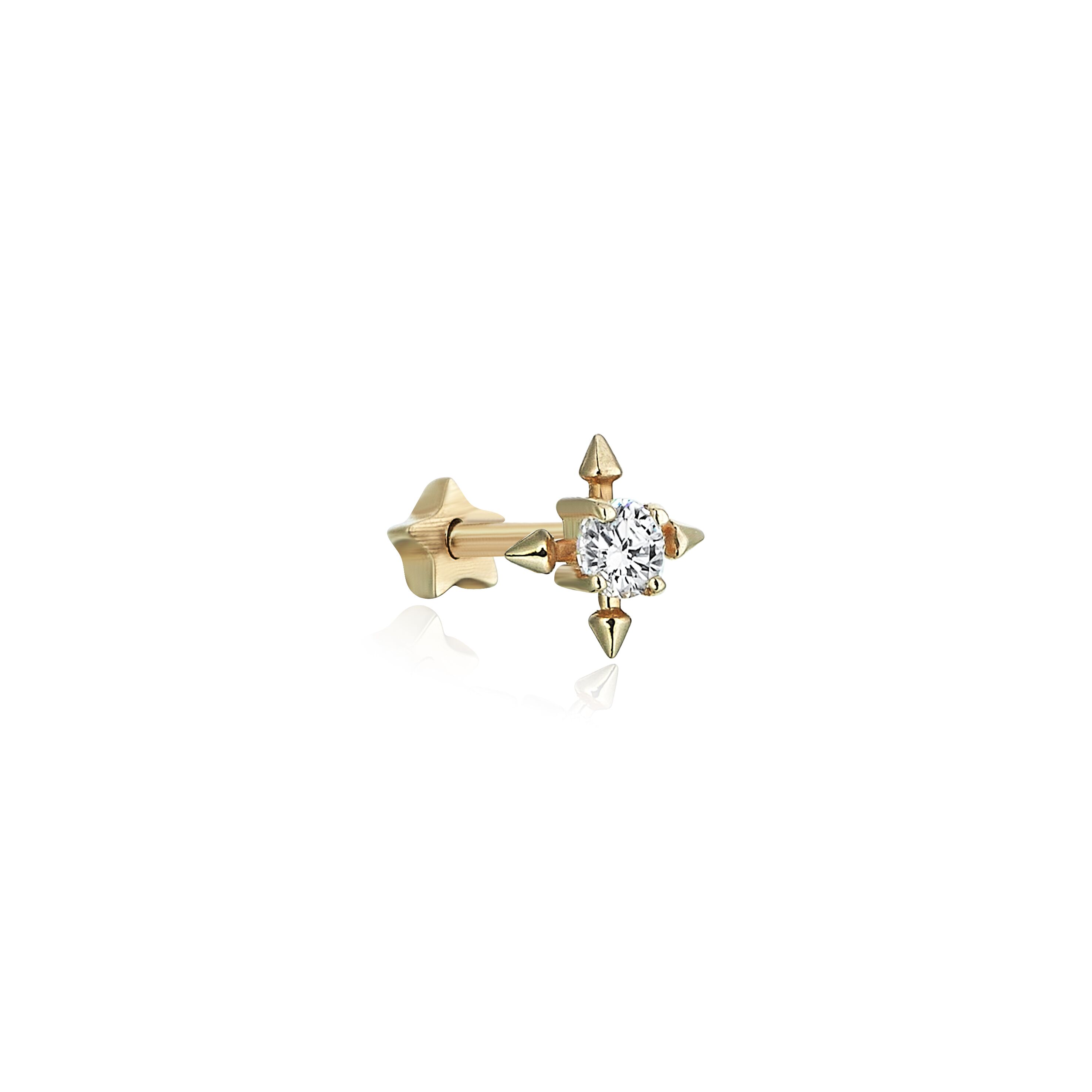 Diamond Solitaire with Arrows Tragus - 1