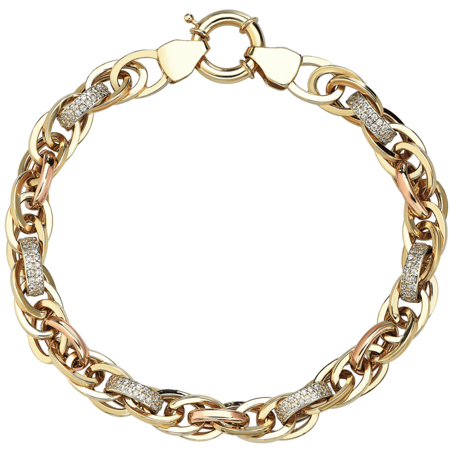 Dichroic Stoney Chain Bracelet - Üsküplü