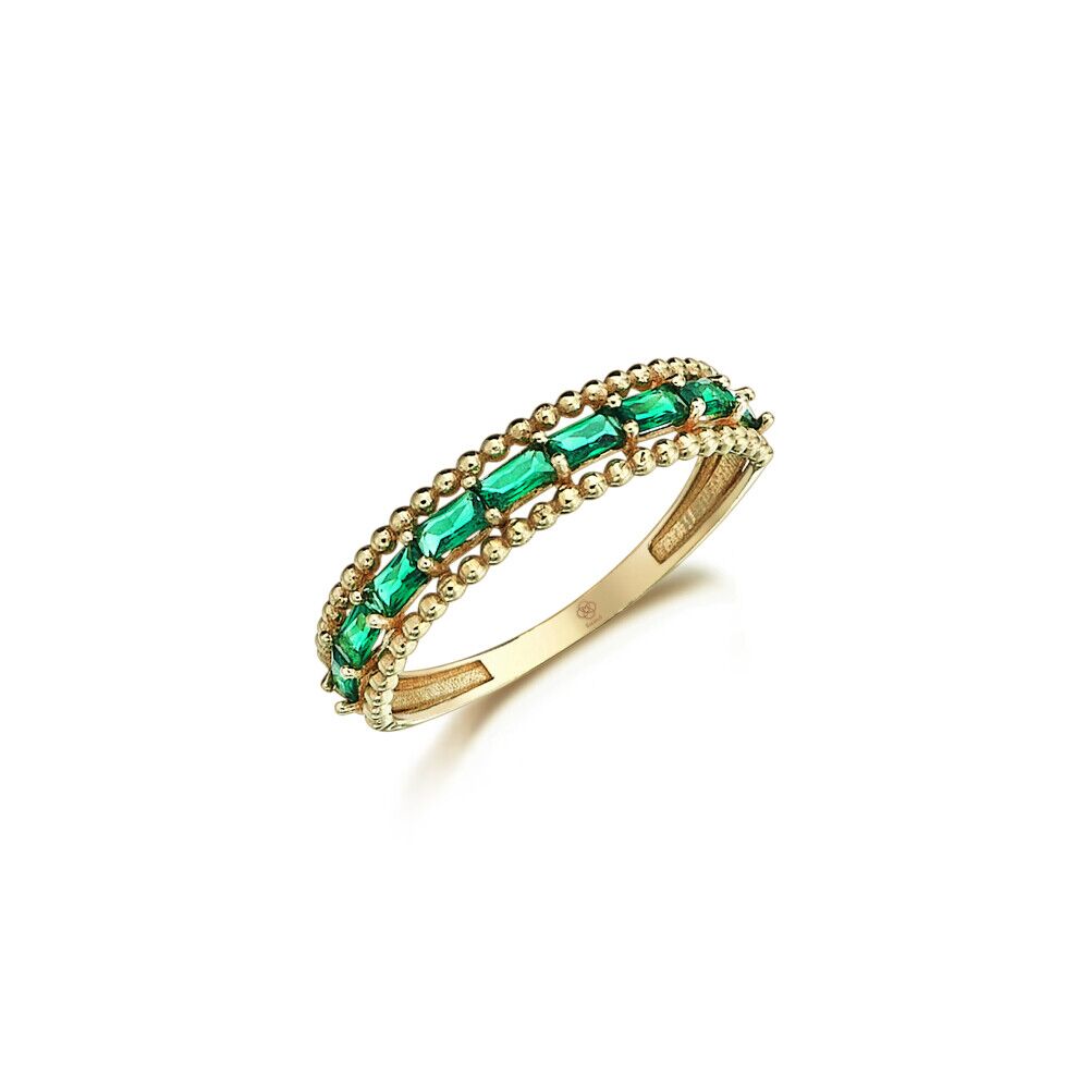 Dotty Green Stones Ring - Üsküplü