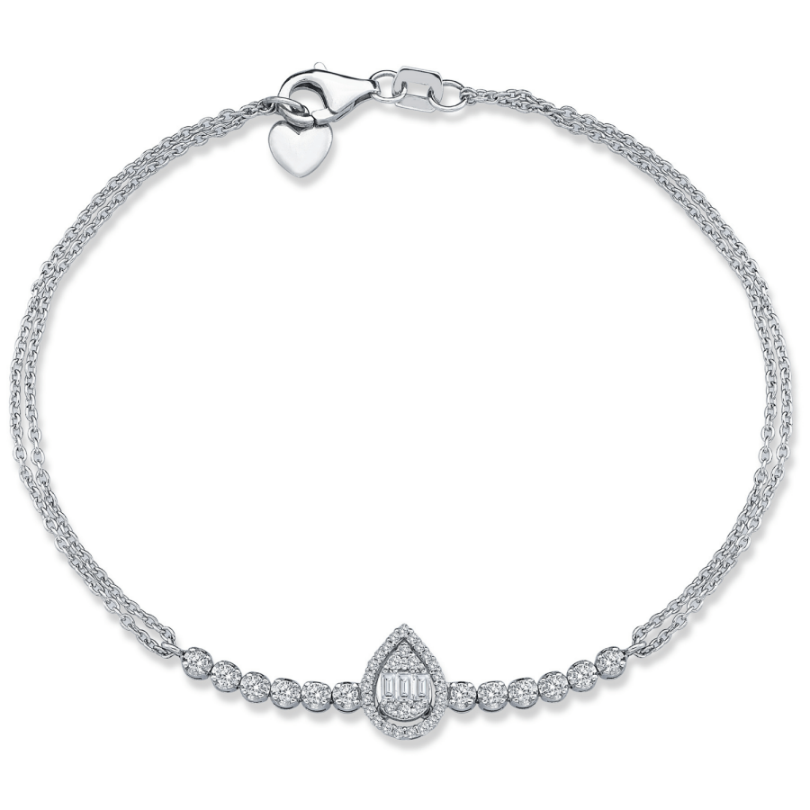 Drop Baguette Diamond Bracelet - Üsküplü