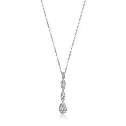 Drop Line Diamond Necklace - Üsküplü