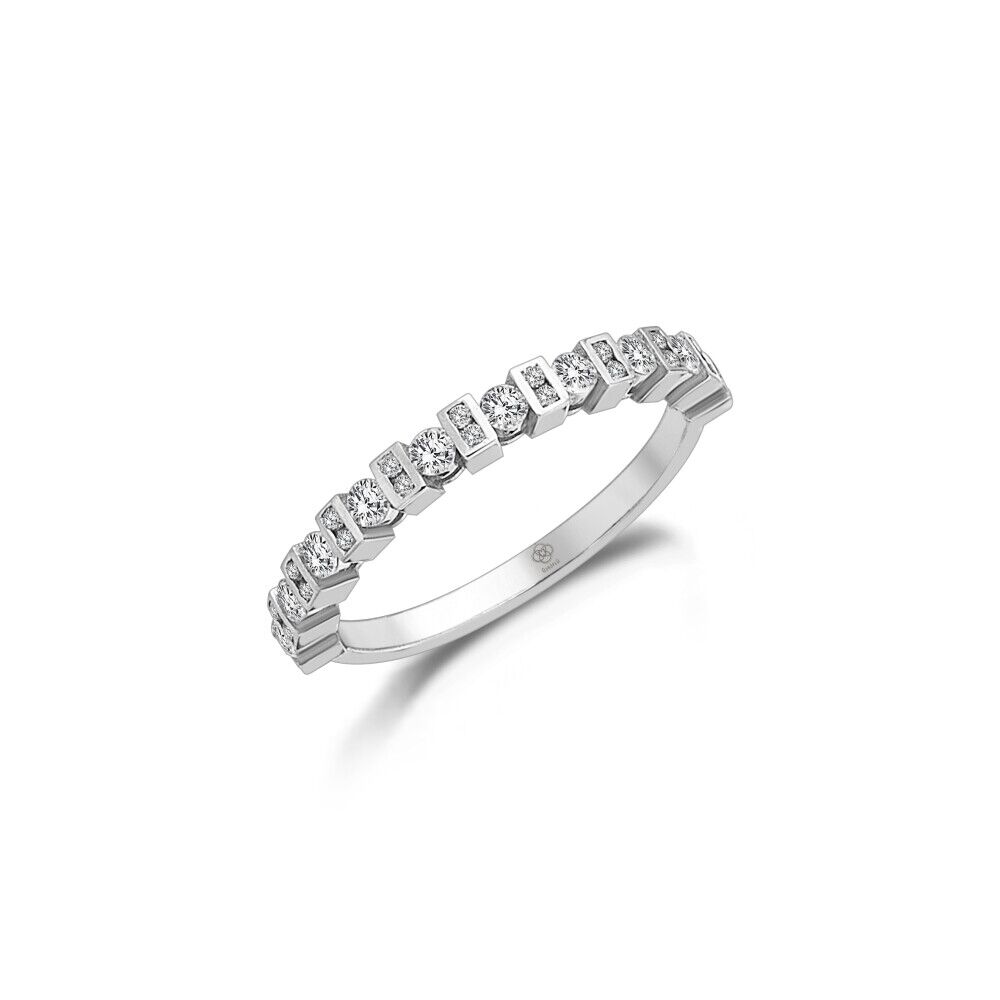 Edgy Half Eternity Ring - 1