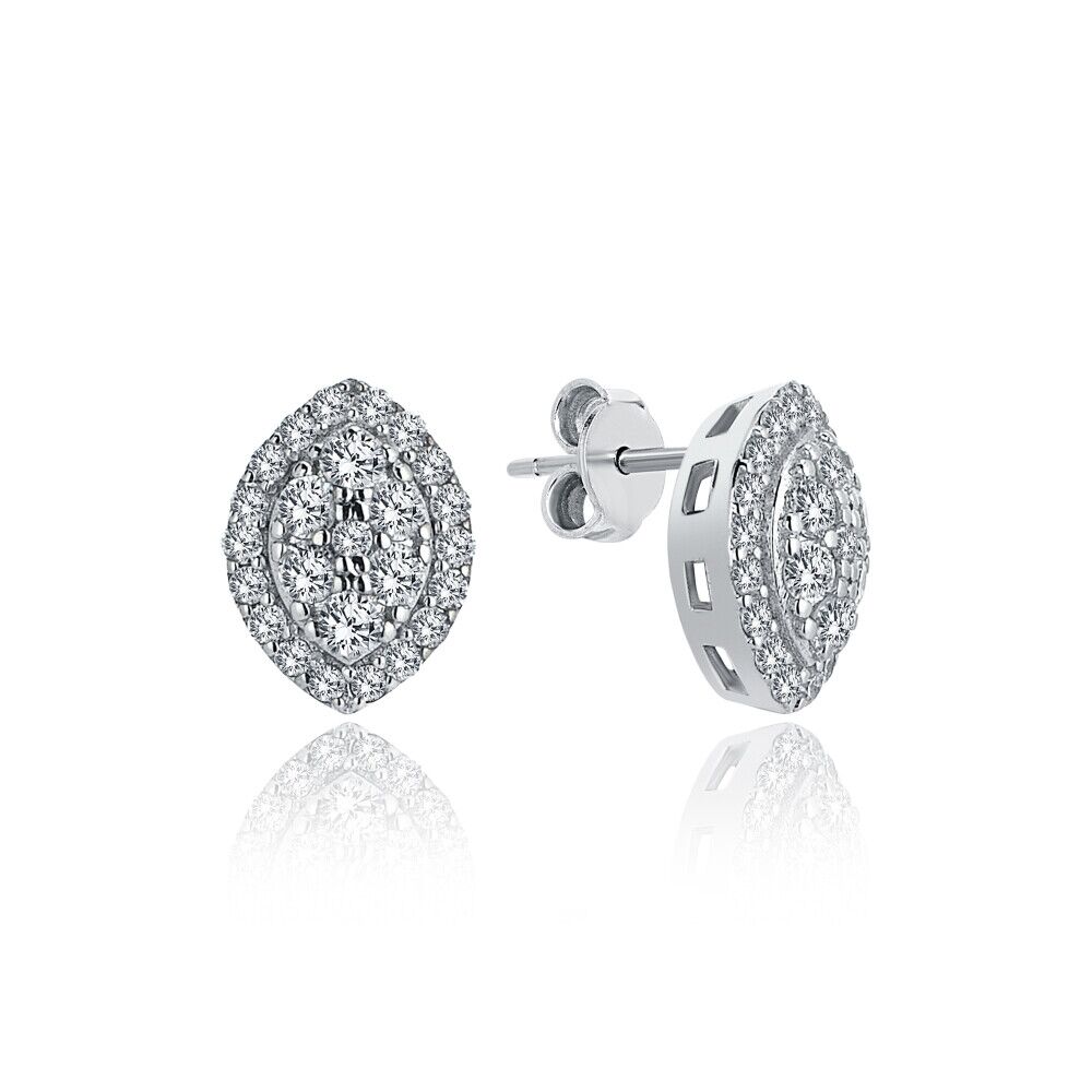 Elegant Almond Diamond Earring - Üsküplü