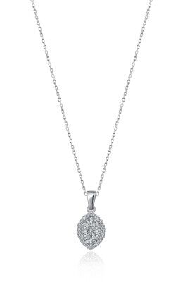 Elegant Almond Diamond Necklace - 2