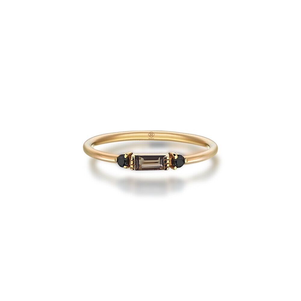 Elegant Smoky Topaz Ring - 2