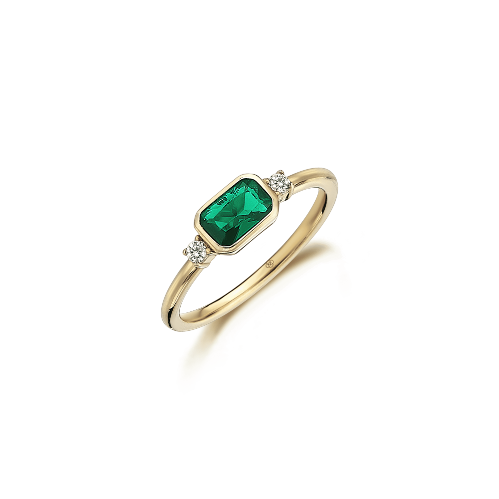 Emerald Bar Ring - Üsküplü