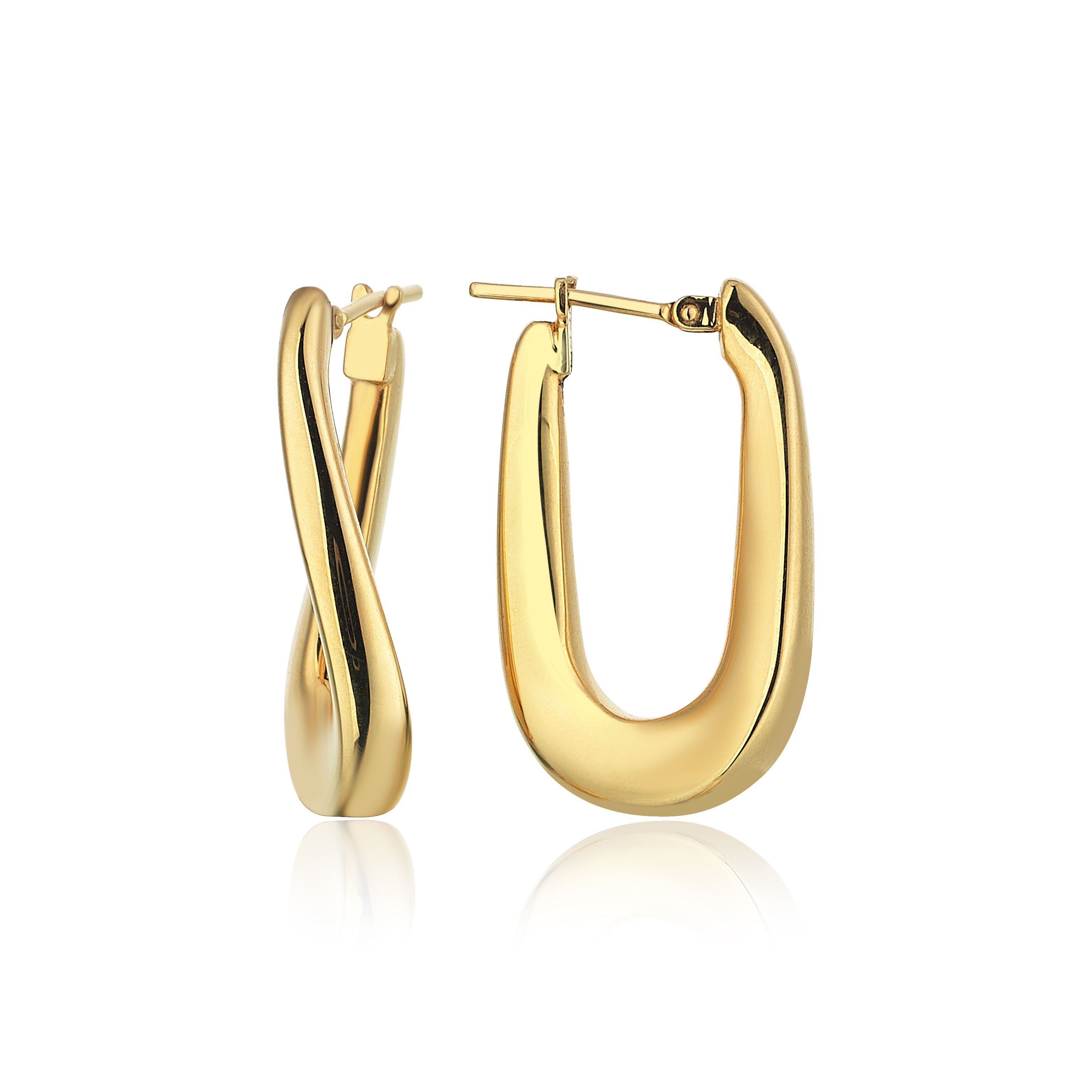 Folded Hoop Earring - 1
