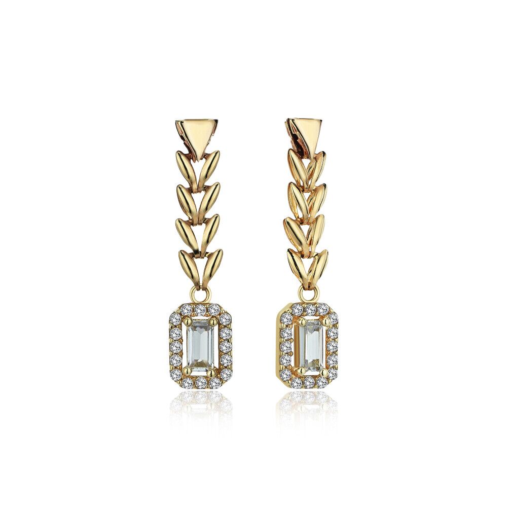 Foxtail Baguette Earring - Üsküplü