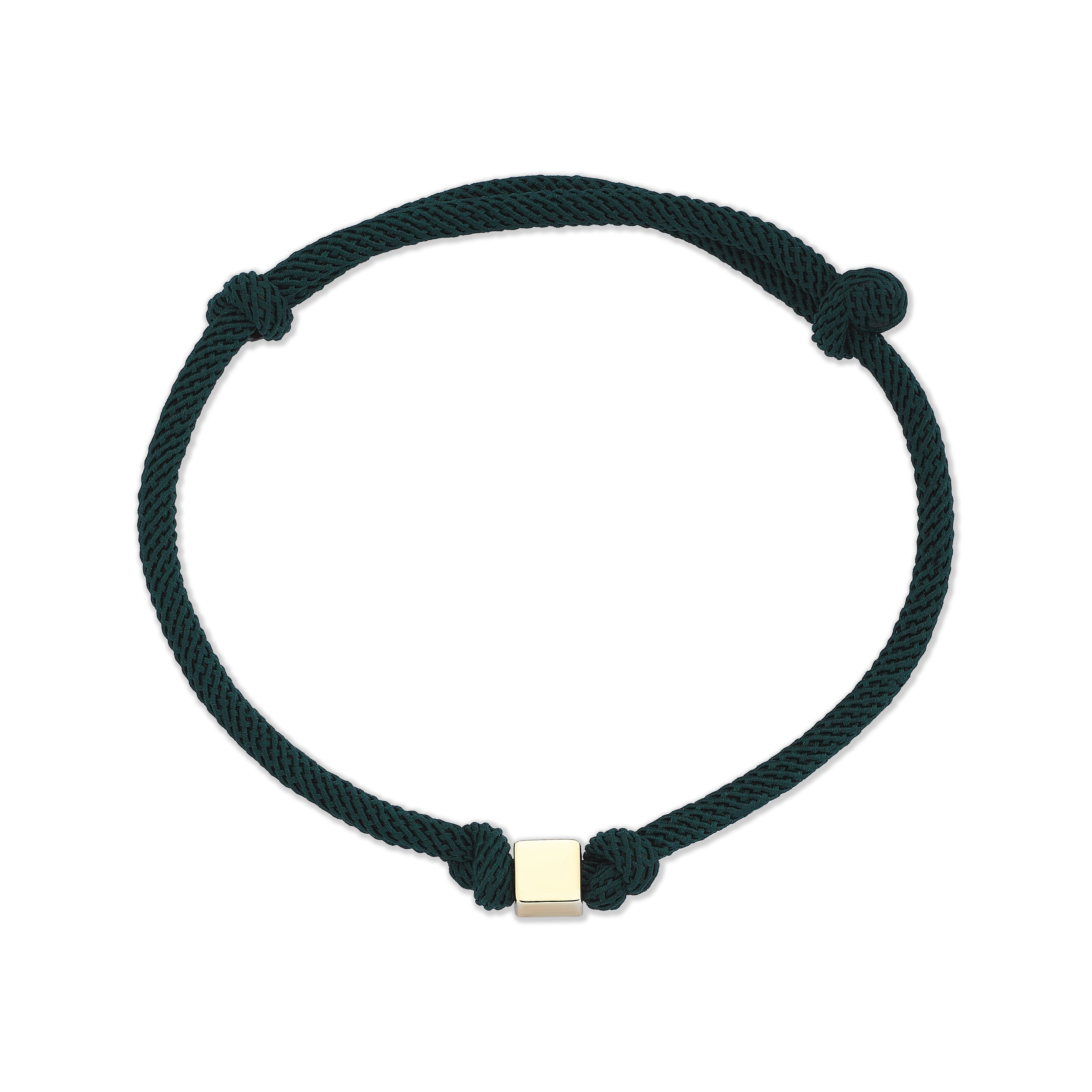 Bottle Green Cube Knot Bracelet - Üsküplü