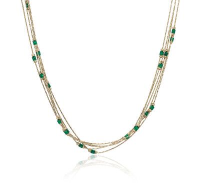 Green Enamel Neckace - 1