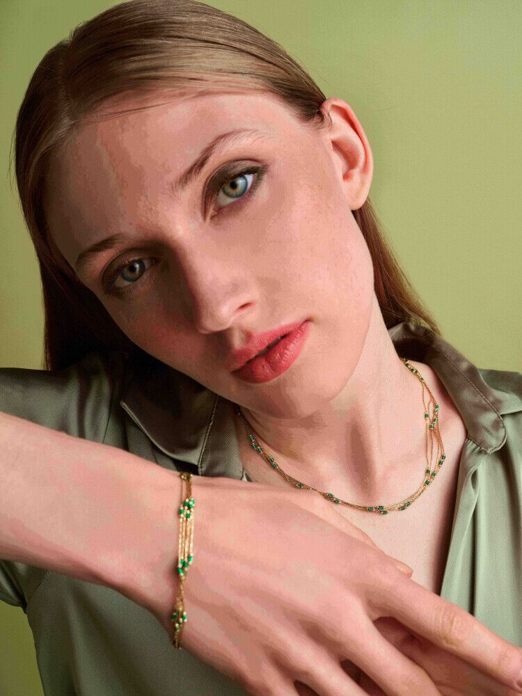 Green Enamel Bracelet - Üsküplü