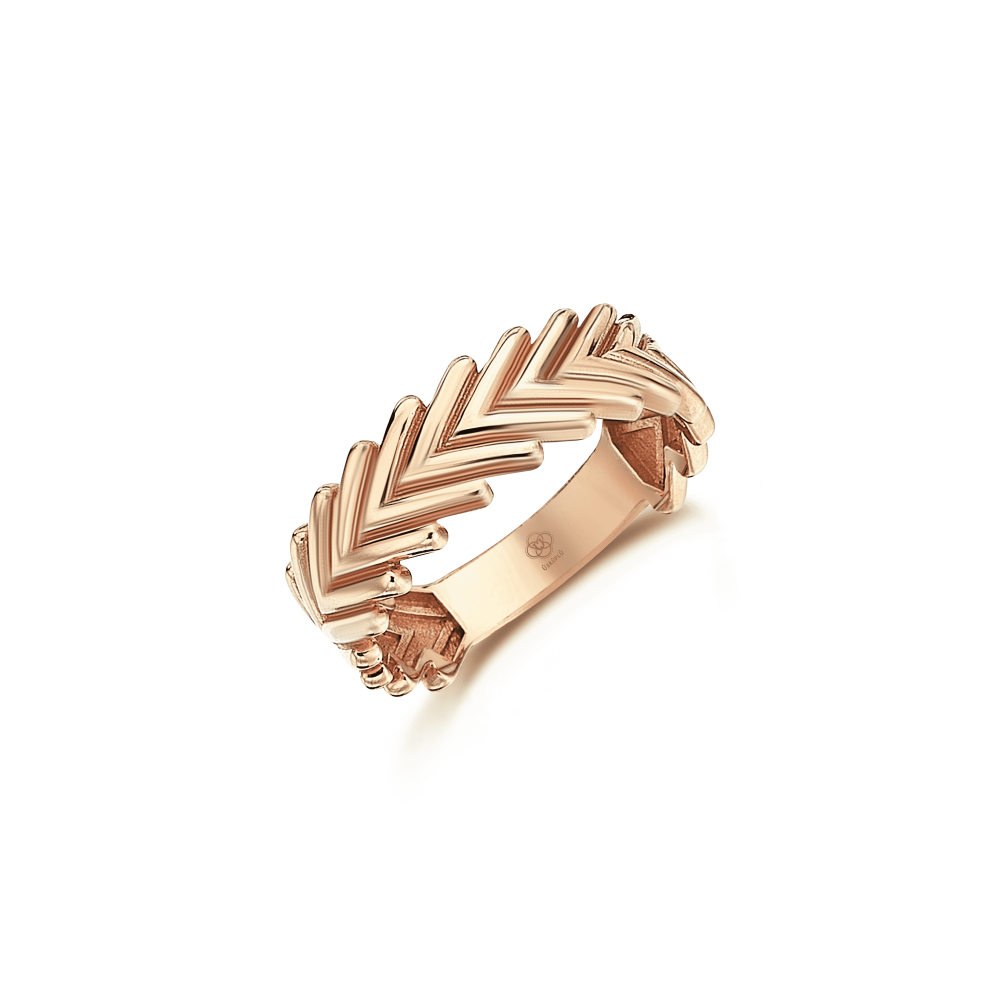 Herringbone Rose Ring - Üsküplü