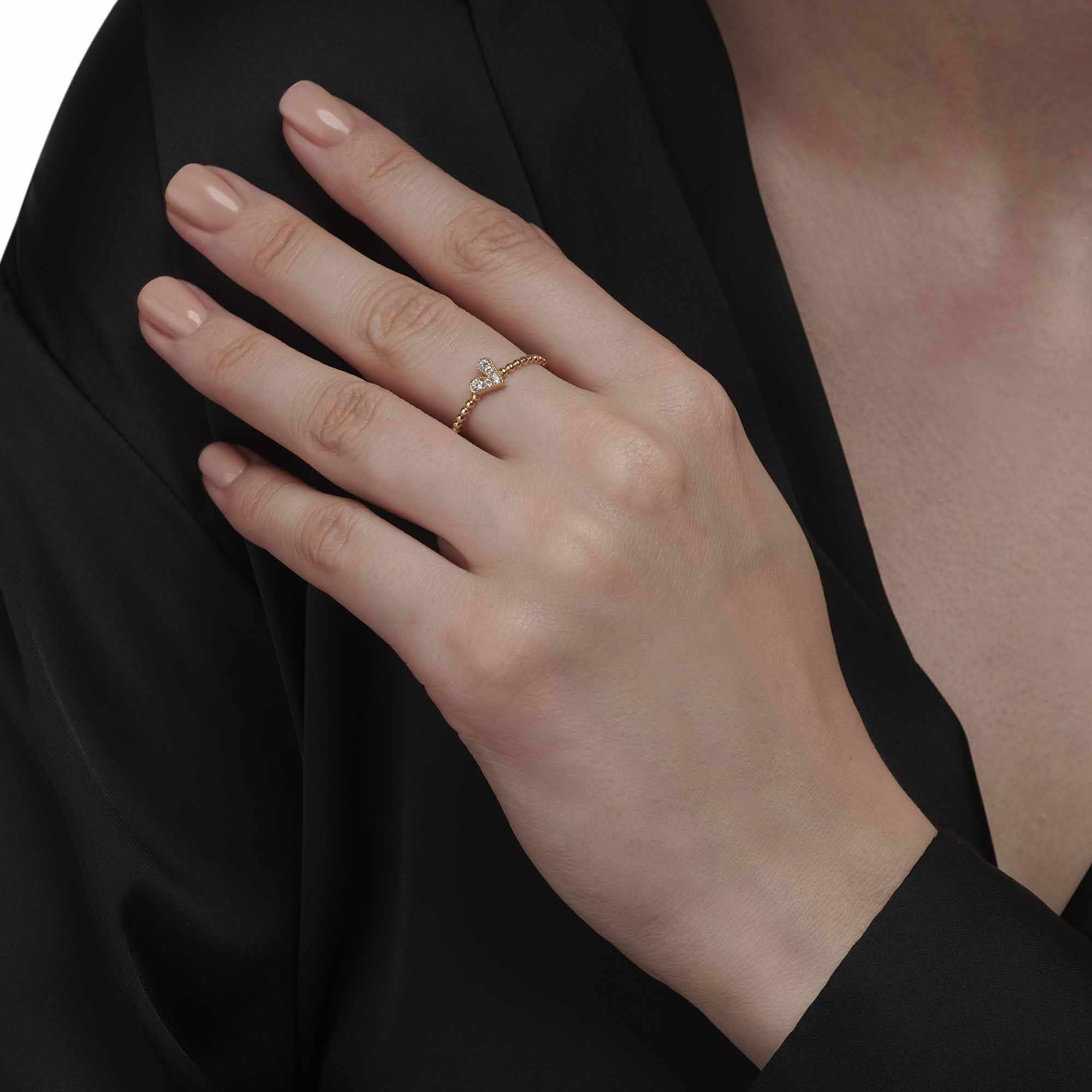 Italic Heart Ring - Üsküplü