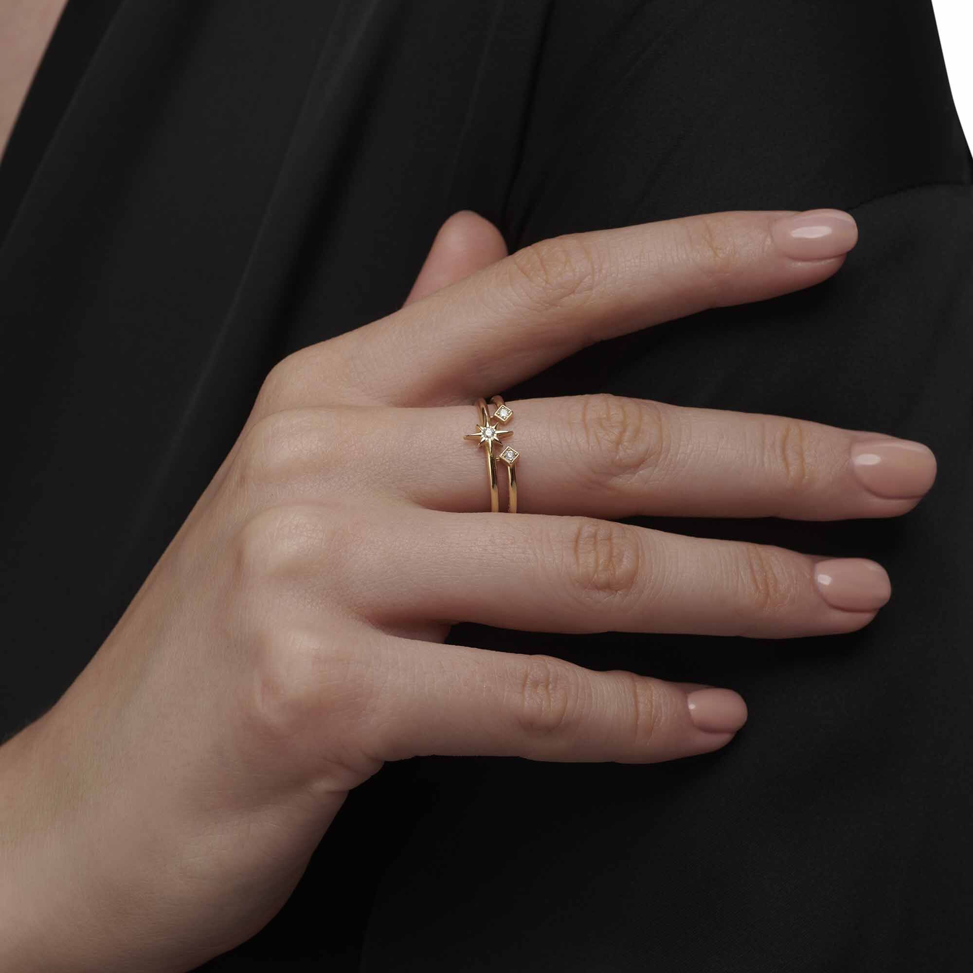 Jammed North Star Diamond Ring - Üsküplü