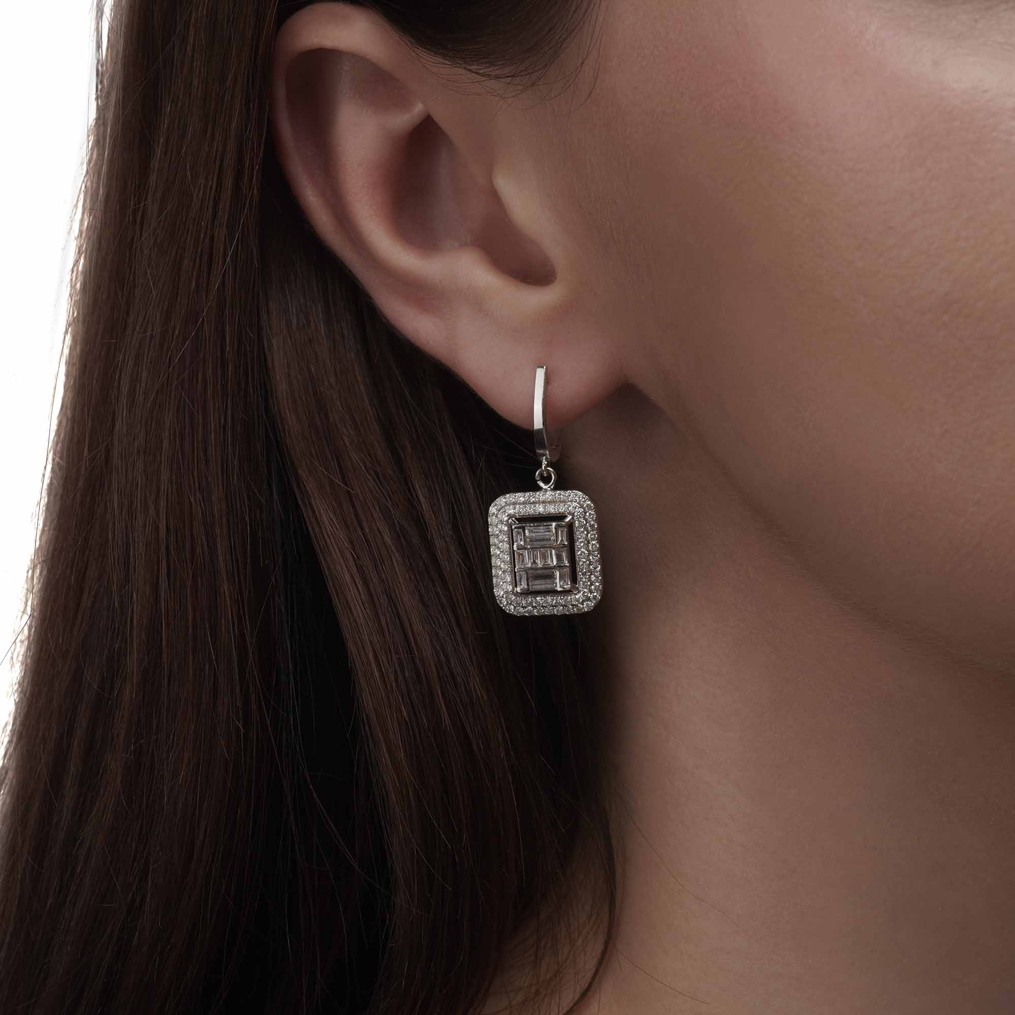 Jumbo Baguette Earring - 1