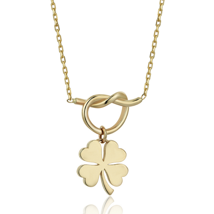 Knotted Clover Necklace - 1