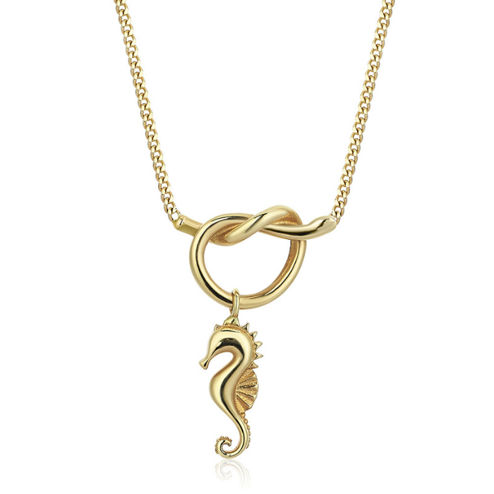 Knotted Seahorse Necklace - 1